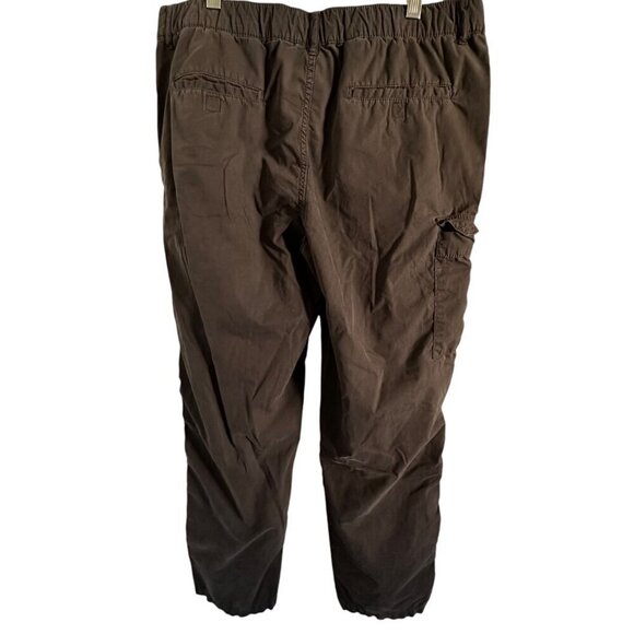 St Johns Bay Cargo Pants Women's Large gray fleece lined zip pocket - Picture 2 of 10